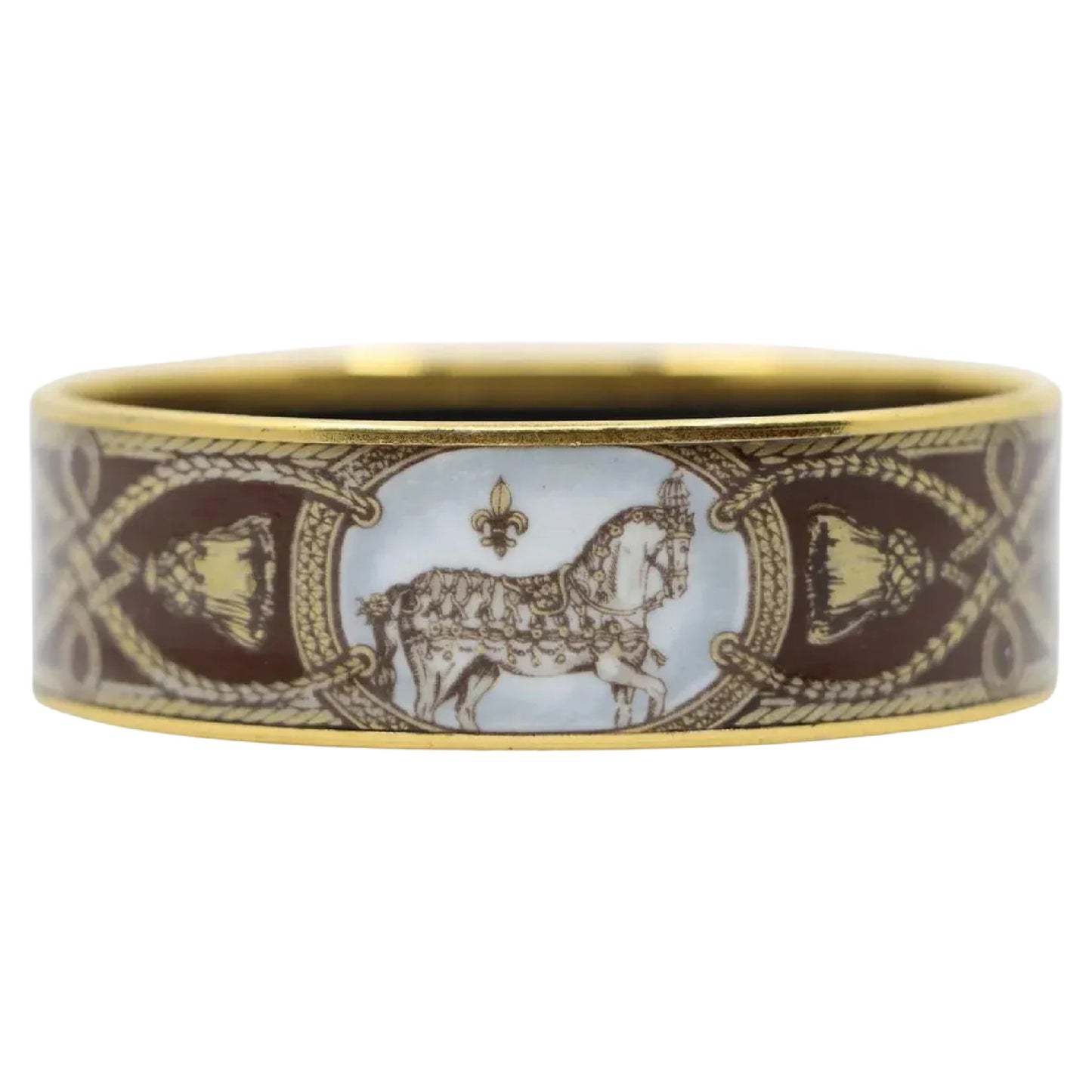 Vintage Hermes Enamel Horse Bracelet