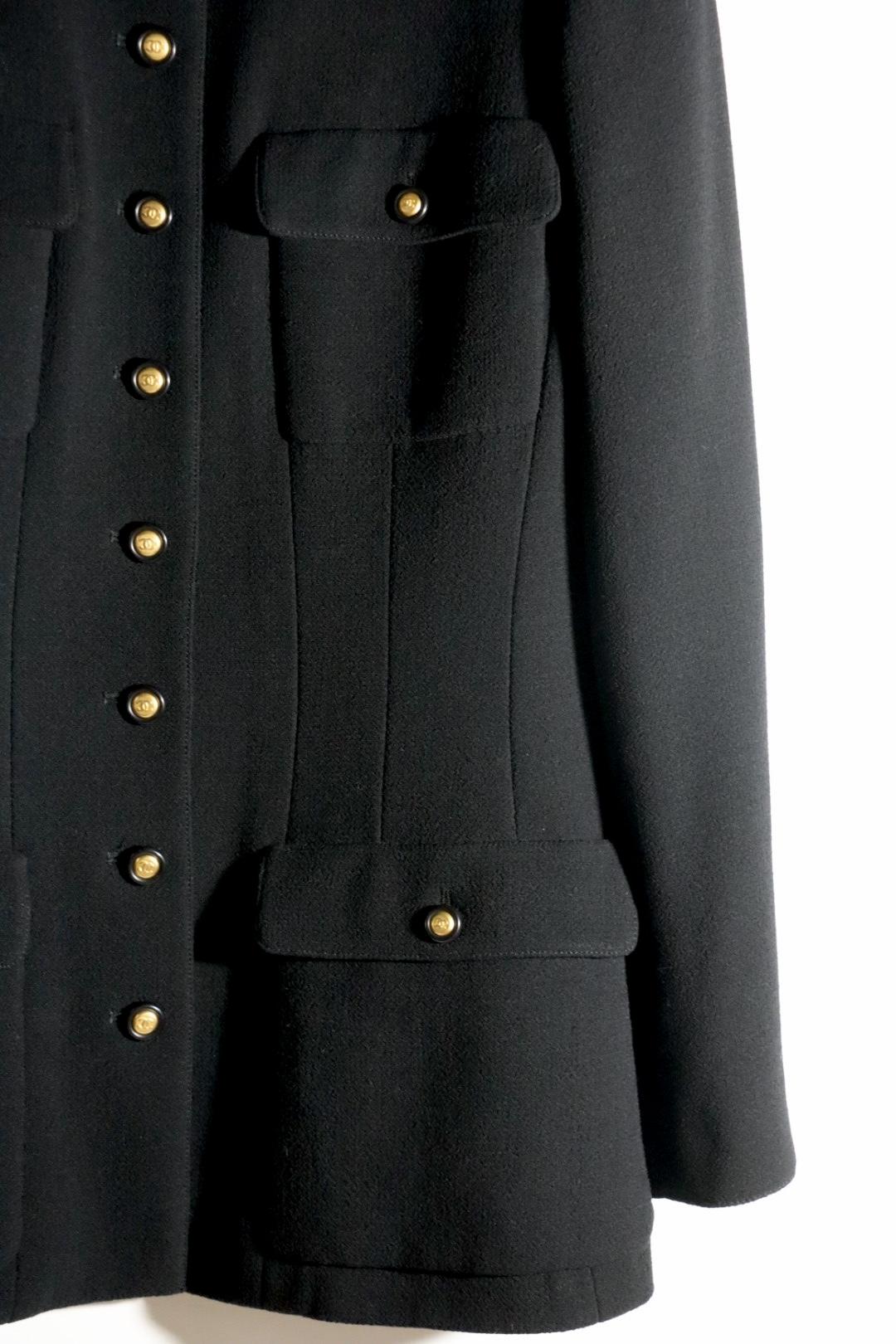 Vintage 1996 Chanel Classic Black Wool Jacket