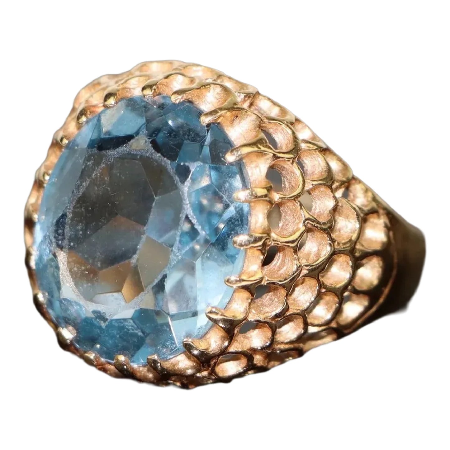 Vintage 18K Gold Topaz Ring