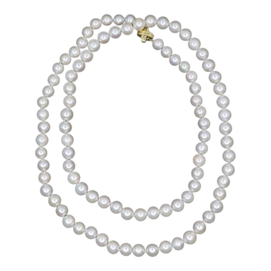 Tiffany & Co. 18K Gold Pearl Long Necklace