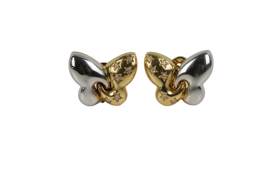 Bvlgari 18K Gold Butterfly Diamond Earring