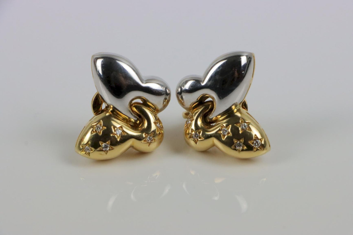 Bvlgari 18K Gold Butterfly Diamond Earring