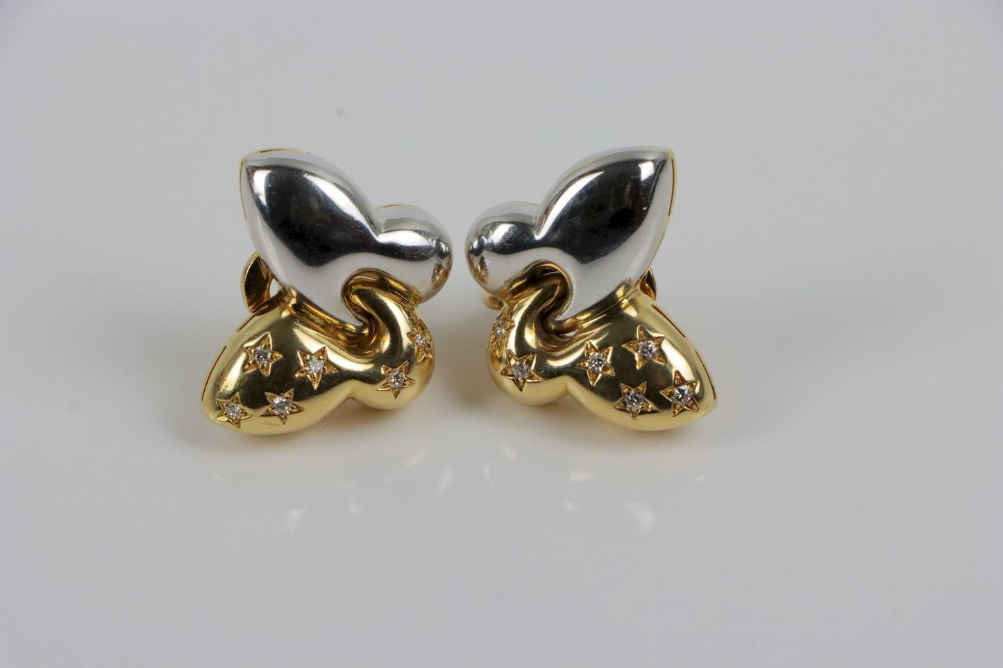 Bvlgari 18K Gold Butterfly Diamond Earring