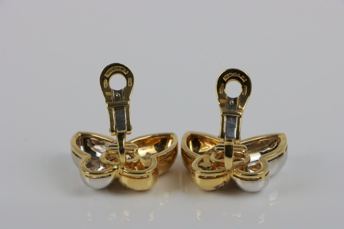 Bvlgari 18K Gold Butterfly Diamond Earring