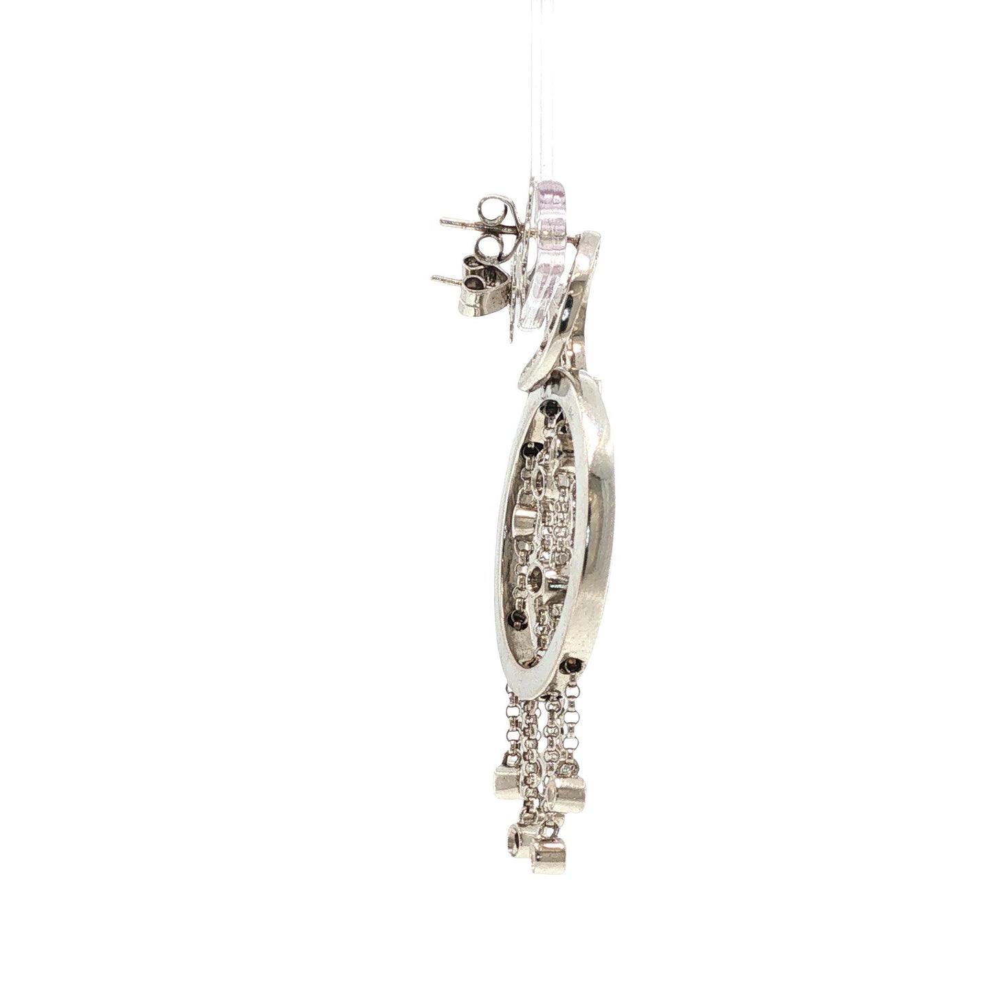 Sonia B. 18K White Gold Diamond Chandelier Earrings
