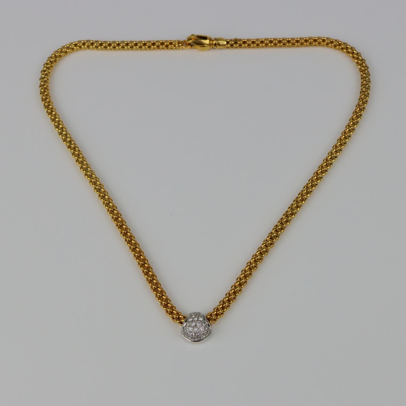 Vintage Fope 18K Gold & Diamond Necklace