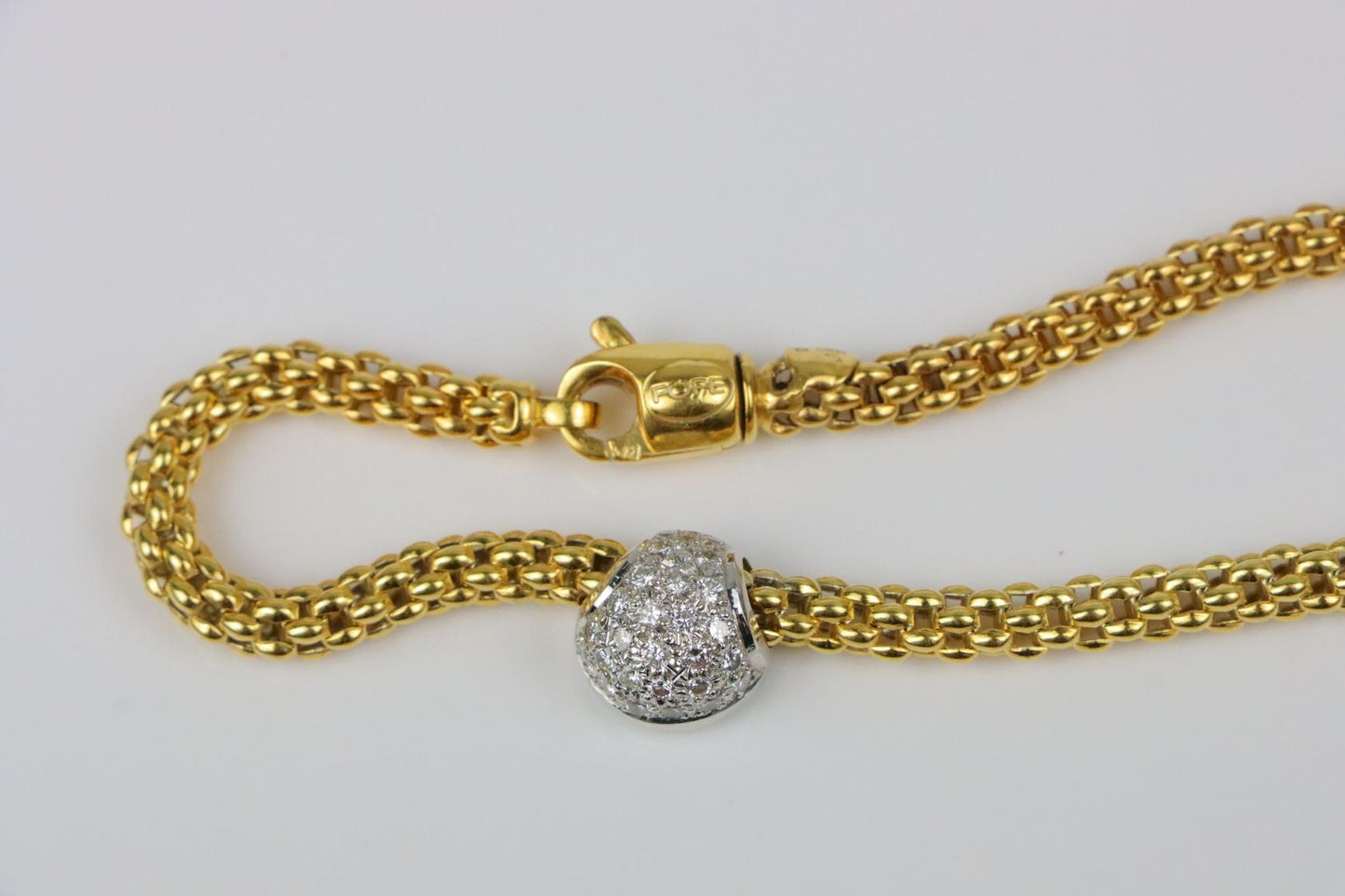 Vintage Fope 18K Gold & Diamond Necklace