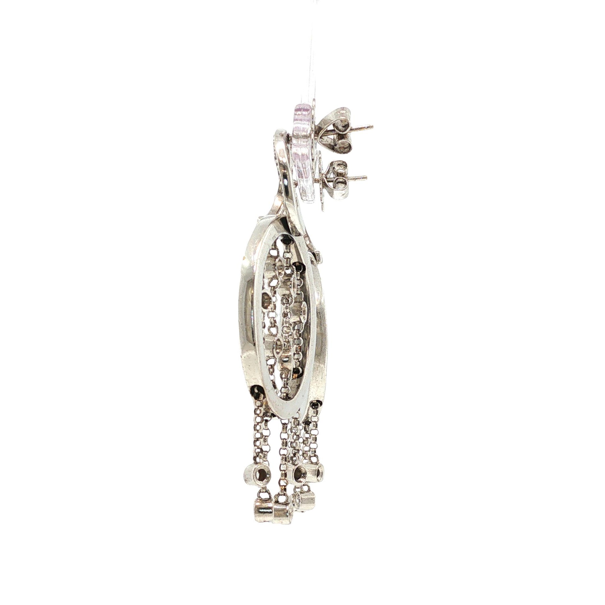 Sonia B. 18K White Gold Diamond Chandelier Earrings
