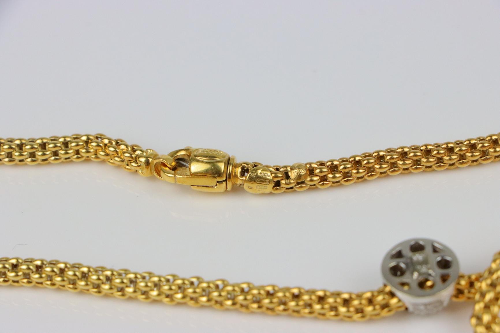 Vintage Fope 18K Gold & Diamond Necklace