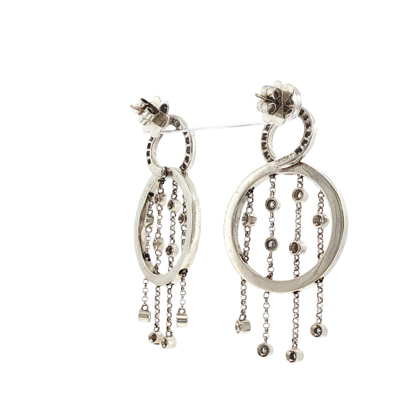 Sonia B. 18K White Gold Diamond Chandelier Earrings