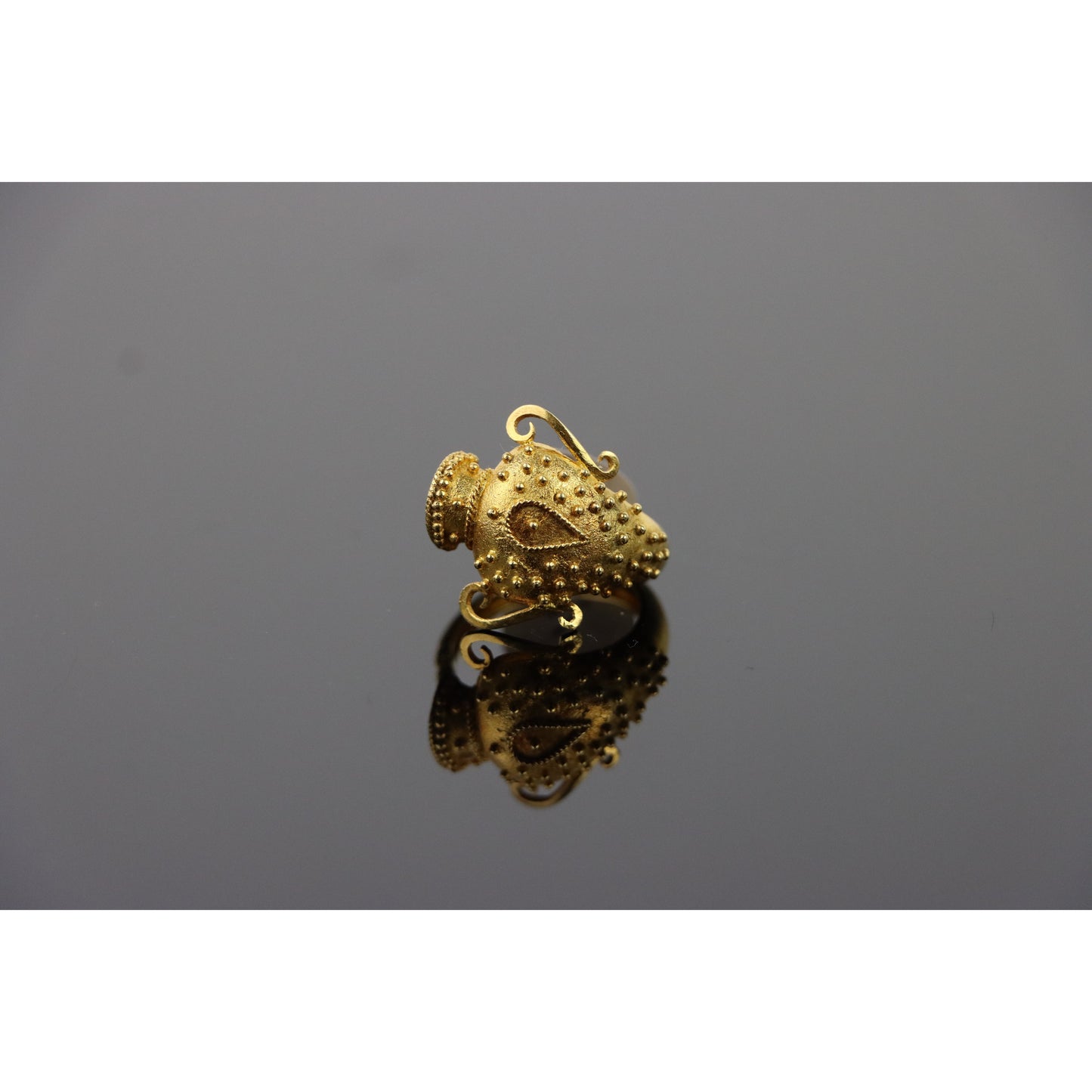 18K Gold Greek Amphora Vase Ring