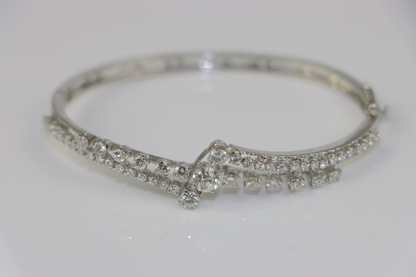 Vintage 14K White Gold Diamond Bracelet