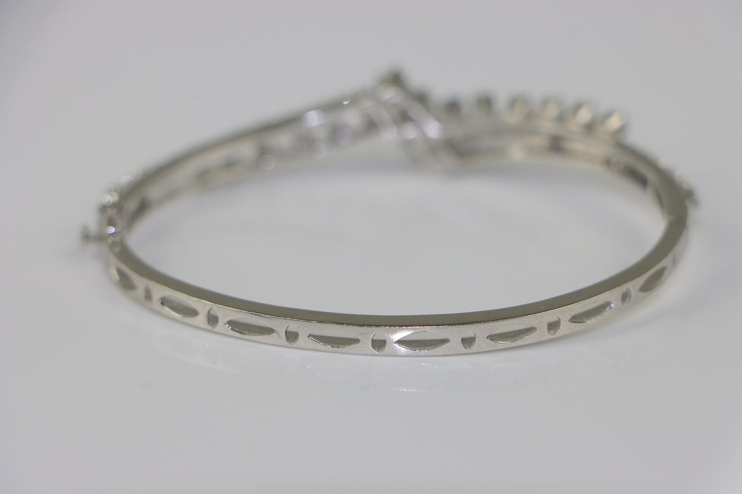 Vintage 14K White Gold Diamond Bracelet