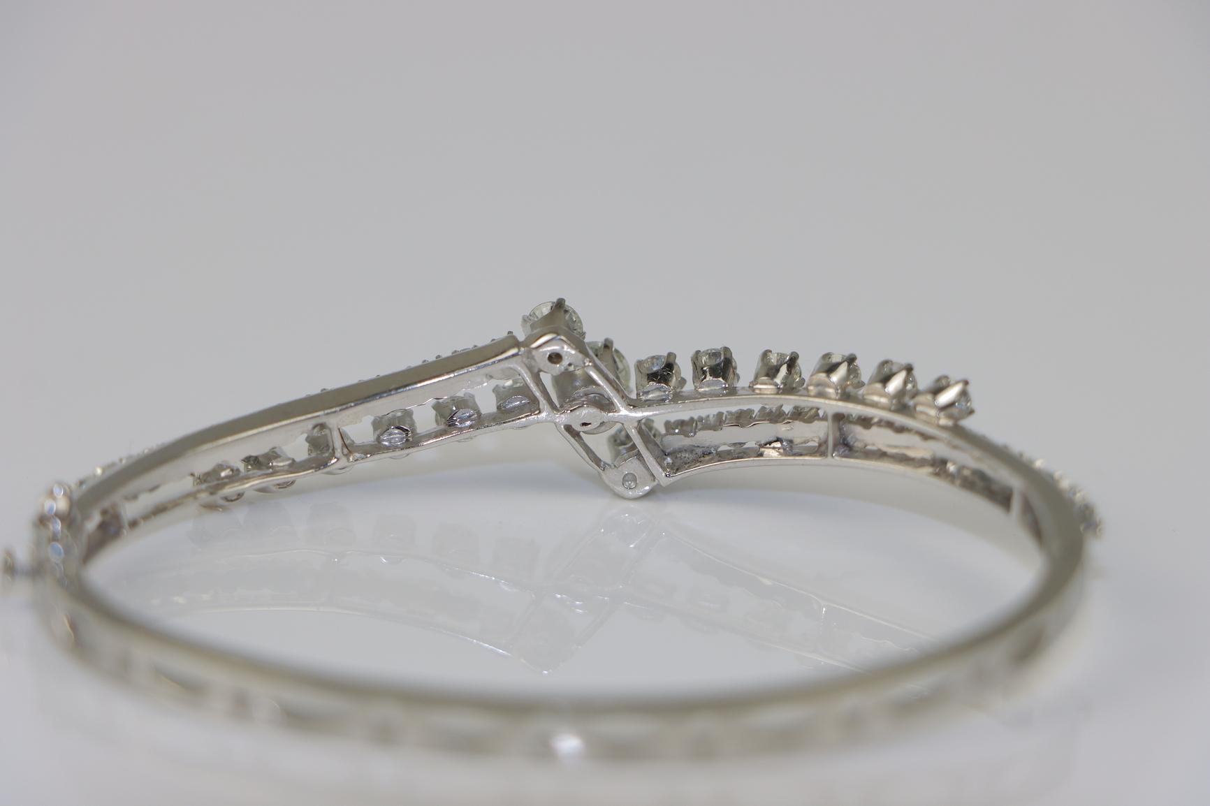 Vintage 14K White Gold Diamond Bracelet