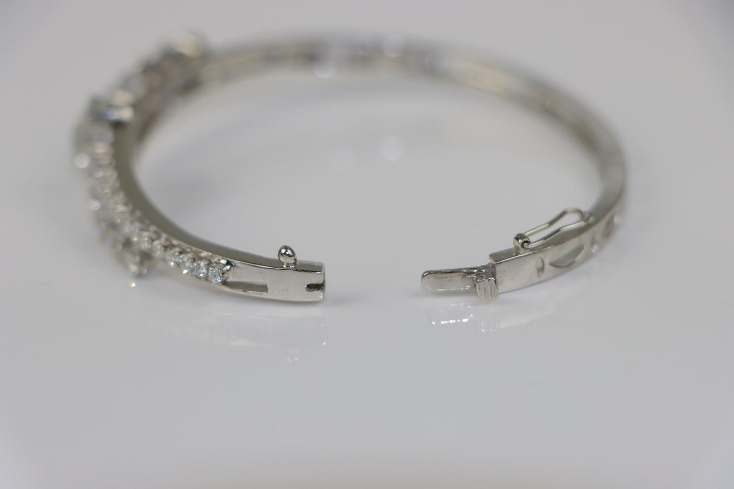 Vintage 14K White Gold Diamond Bracelet