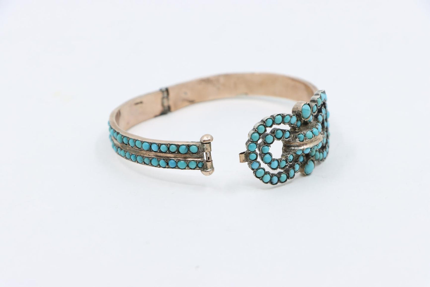 Antique 14K Gold Turquoise Bracelet