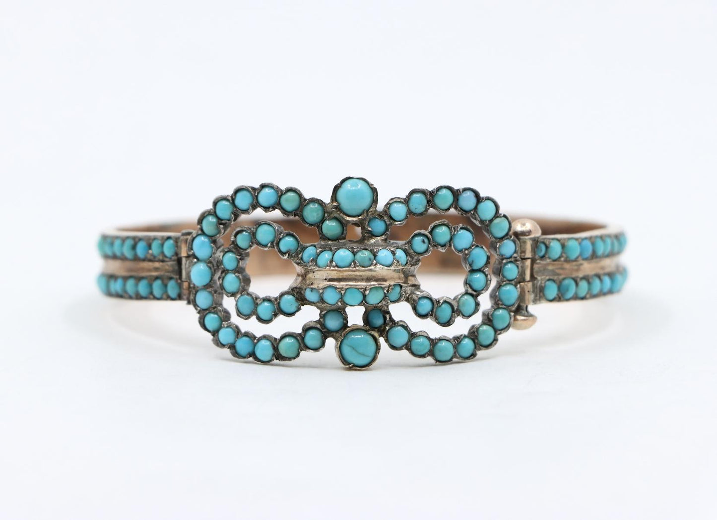 Antique 14K Gold Turquoise Bracelet