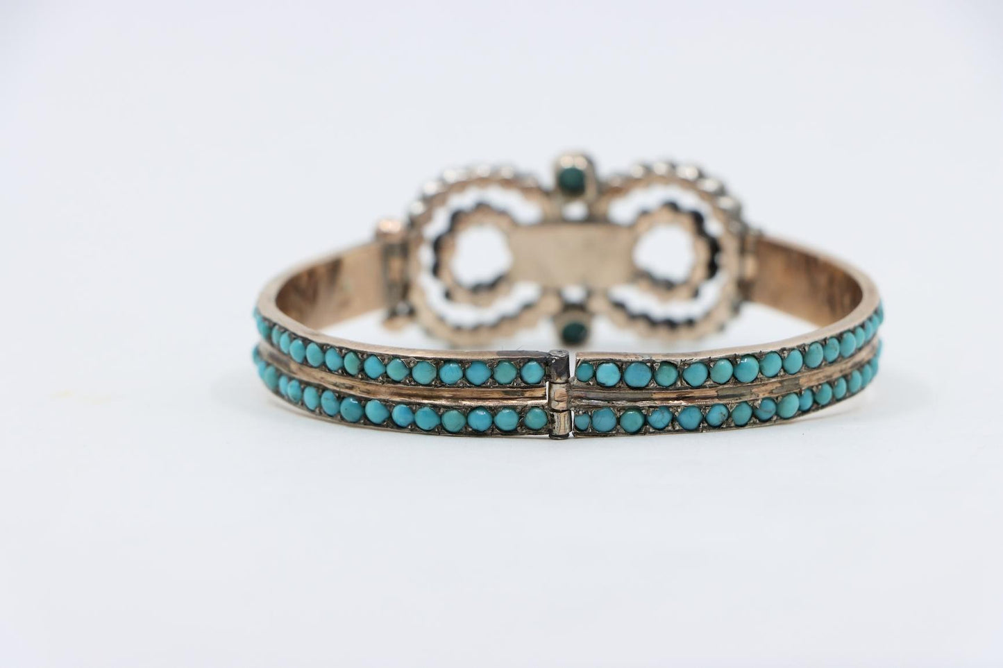 Antique 14K Gold Turquoise Bracelet