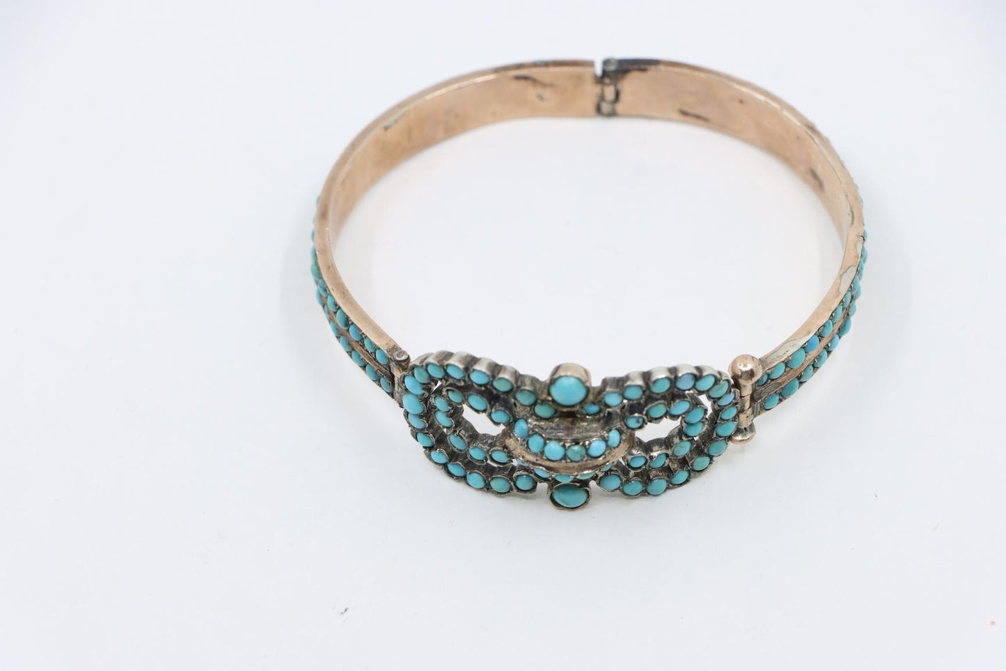 Antique 14K Gold Turquoise Bracelet