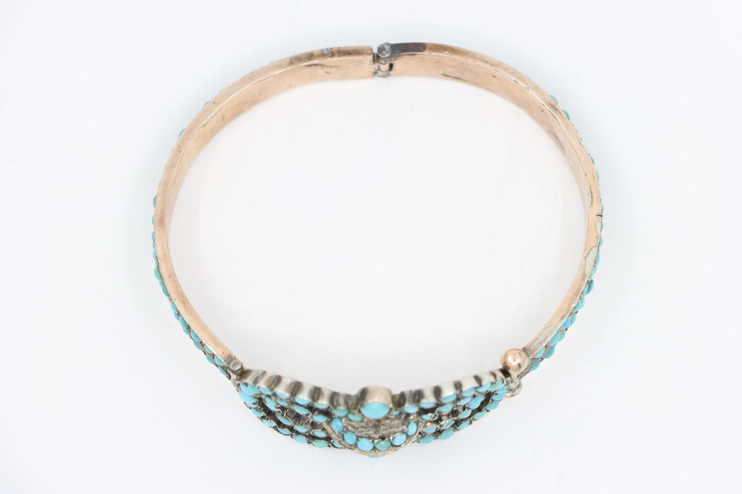 Antique 14K Gold Turquoise Bracelet