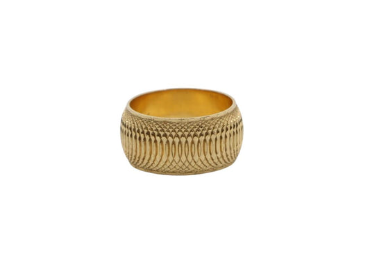 14K Gold Spiral Design Band Ring