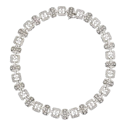 18K White Gold Diamond Necklace