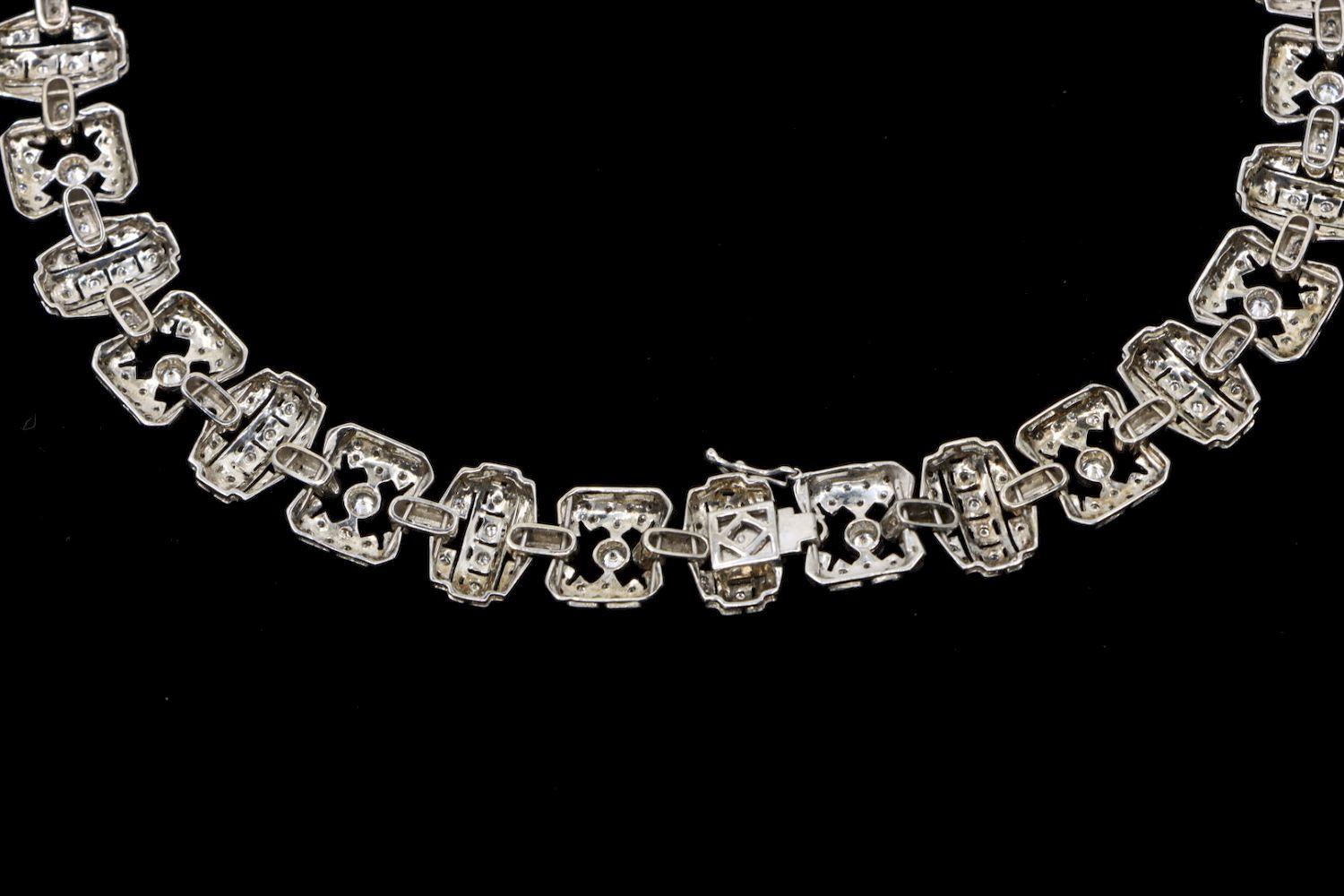 18K White Gold Diamond Necklace