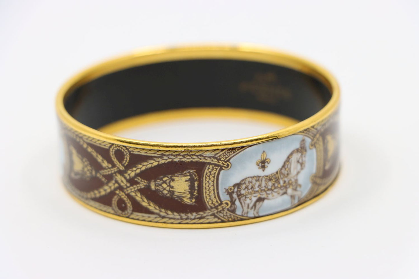 Vintage Hermes Enamel Horse Bracelet