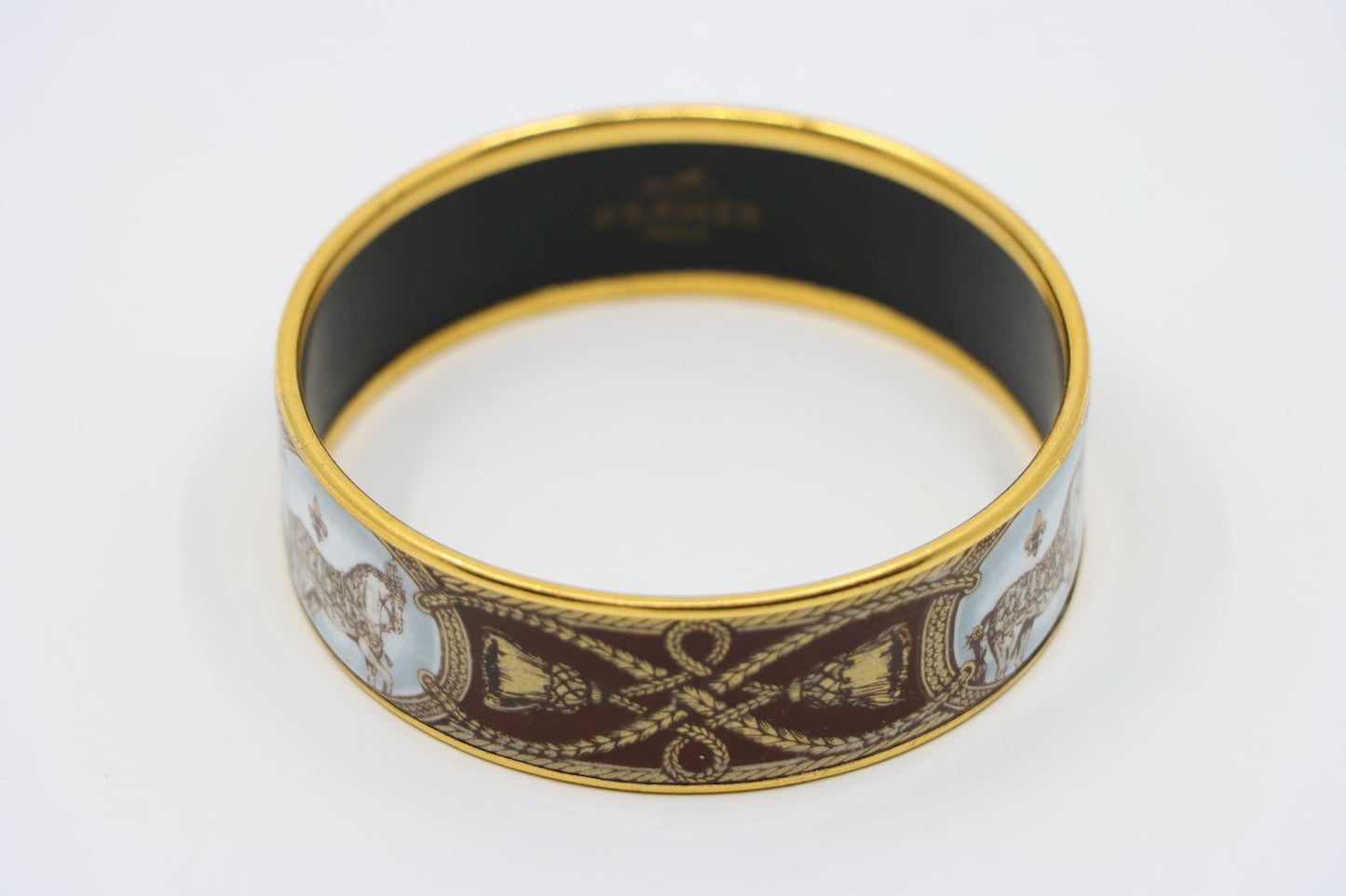 Vintage Hermes Enamel Horse Bracelet