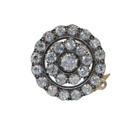 Antique Convertible Platinum 4.70 Ct Diamond Pendant Brooch