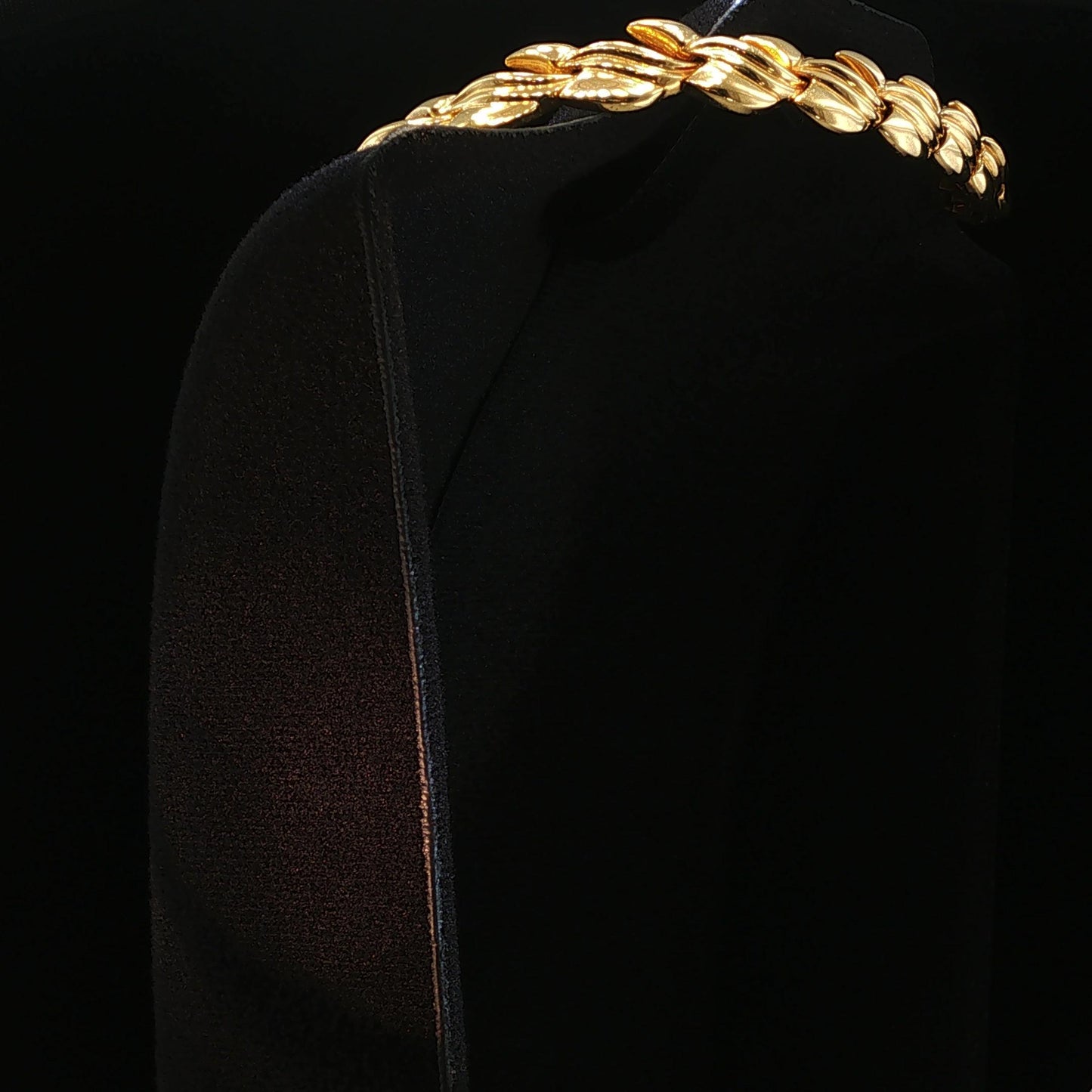 18K YELLOW GOLD PAVE DIAMOND COLLAR NECKLACE