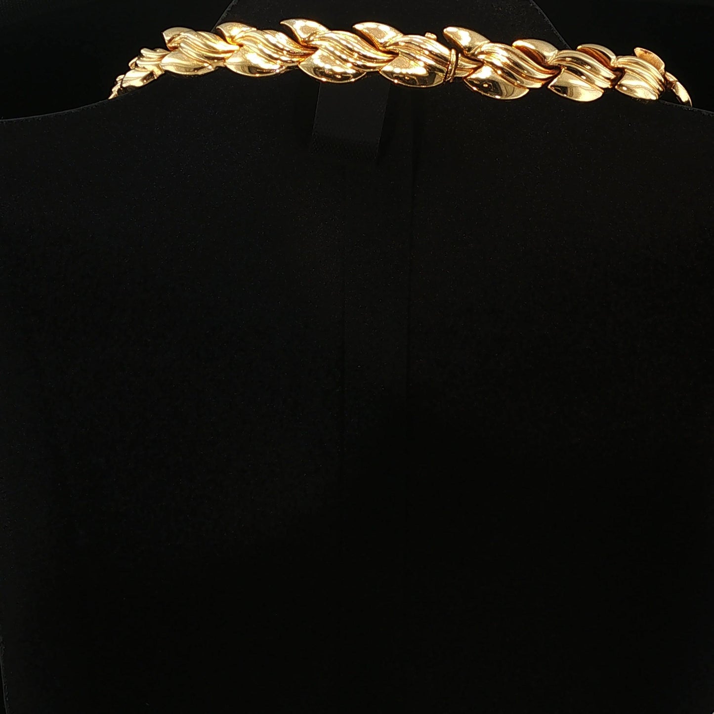 18K YELLOW GOLD PAVE DIAMOND COLLAR NECKLACE