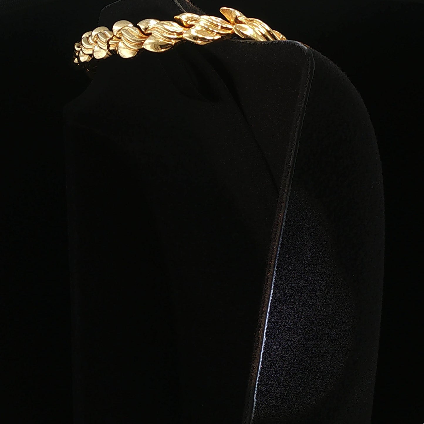 18K YELLOW GOLD PAVE DIAMOND COLLAR NECKLACE