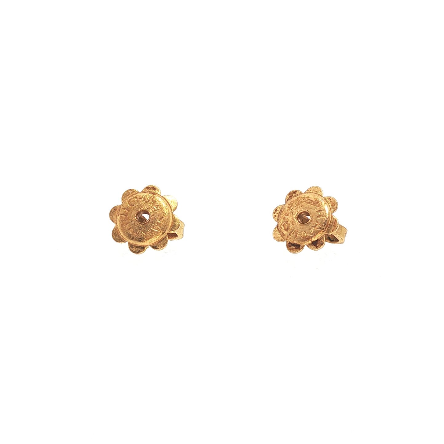 18K Gold Carved Green Jade & Diamond Pendant Earrings