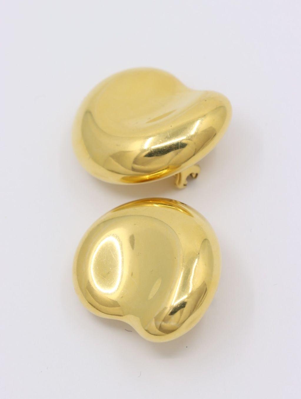 Tiffany & Co. 18K Gold Large Bean Earrings