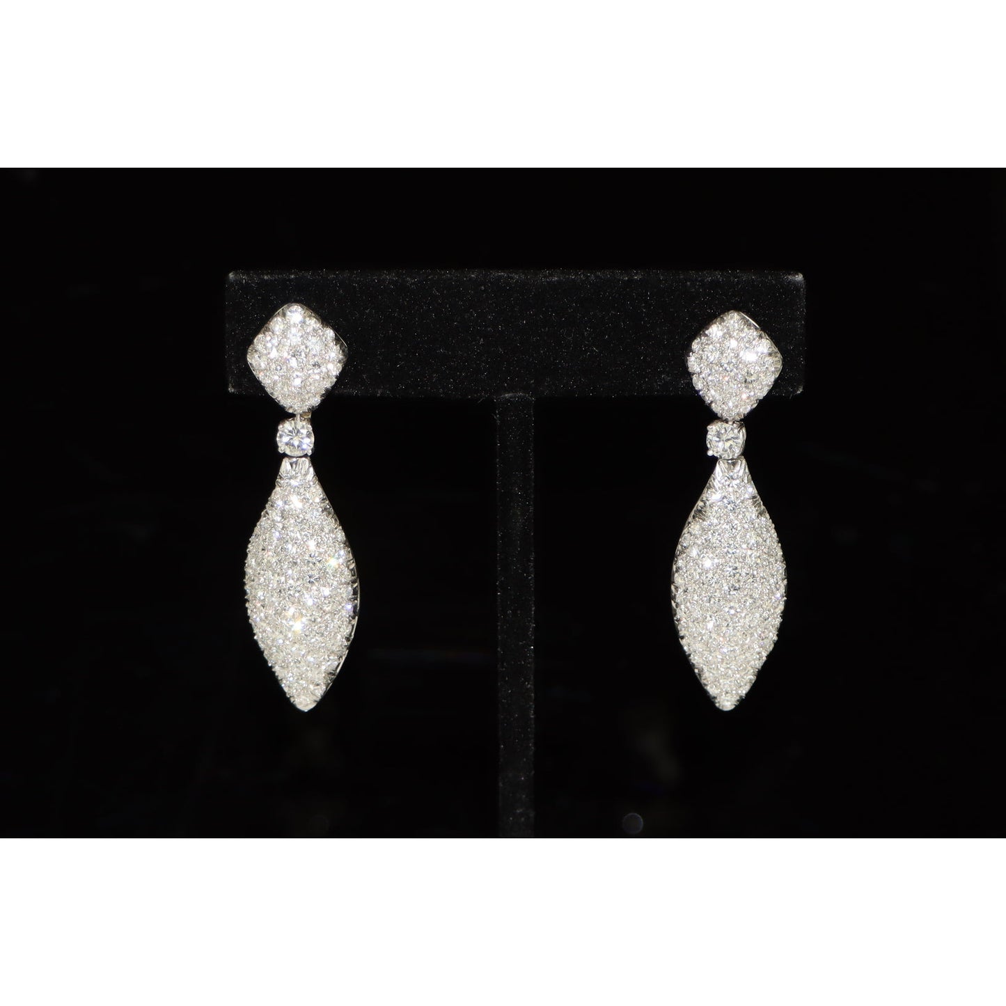 Platinum and Gold Diamond Earrings