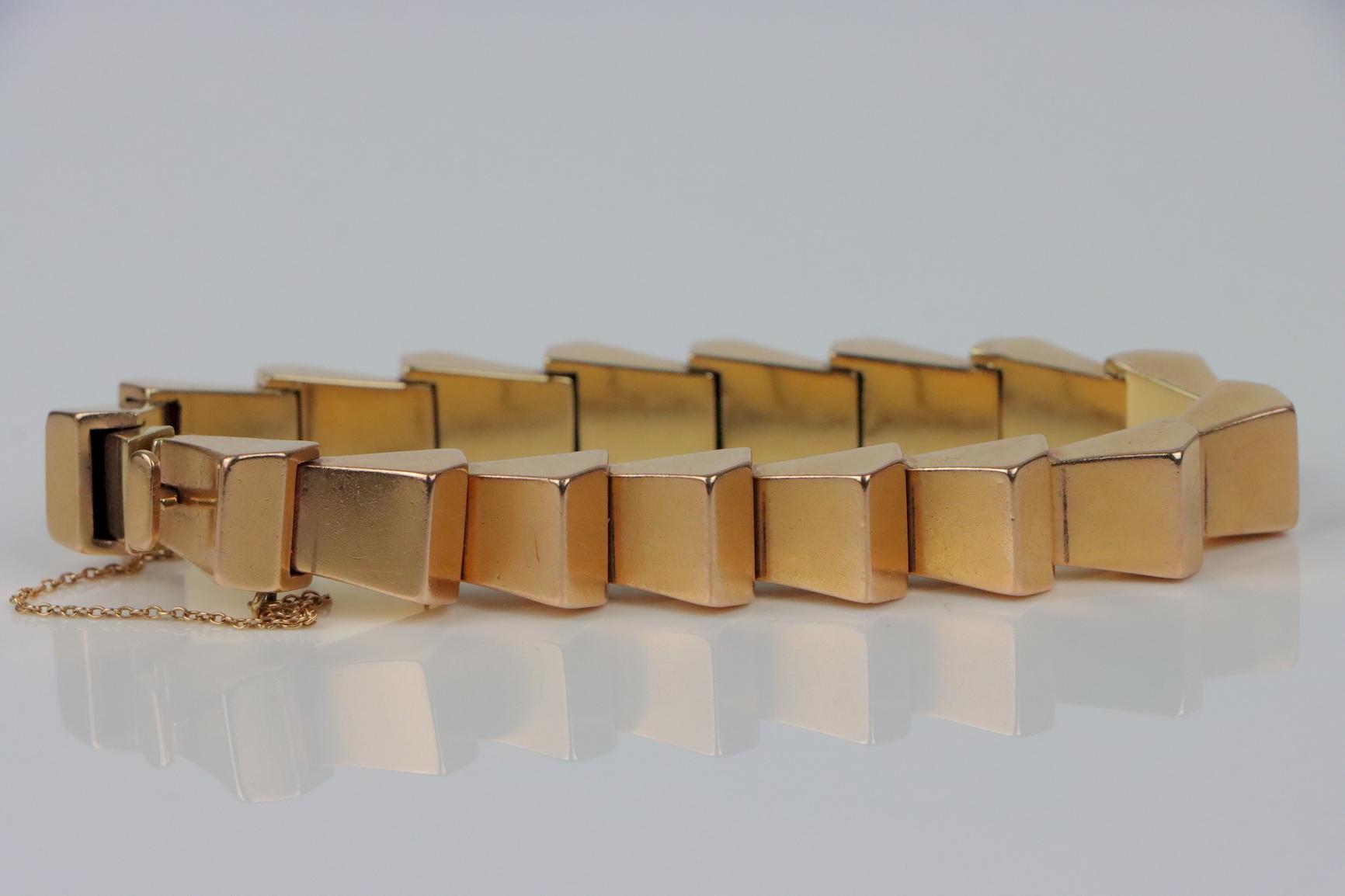 Vintage 14K Gold Link Bracelet