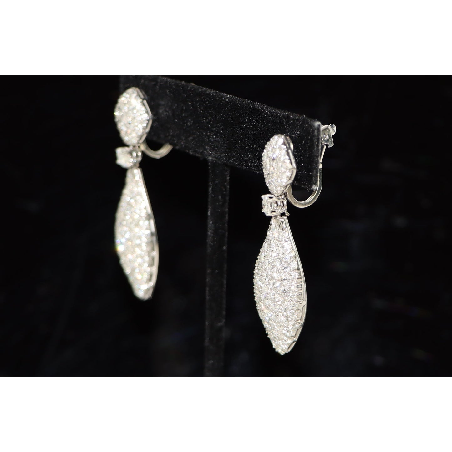 Platinum and Gold Diamond Earrings