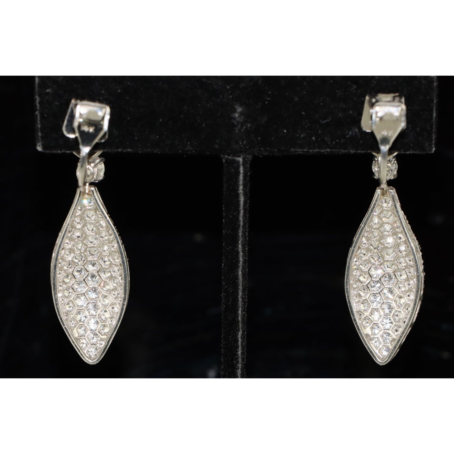 Platinum and Gold Diamond Earrings