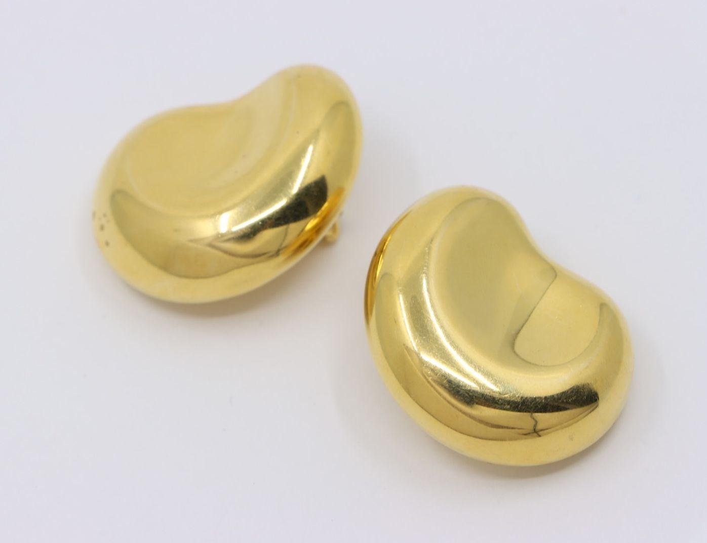 Tiffany & Co. 18K Gold Large Bean Earrings