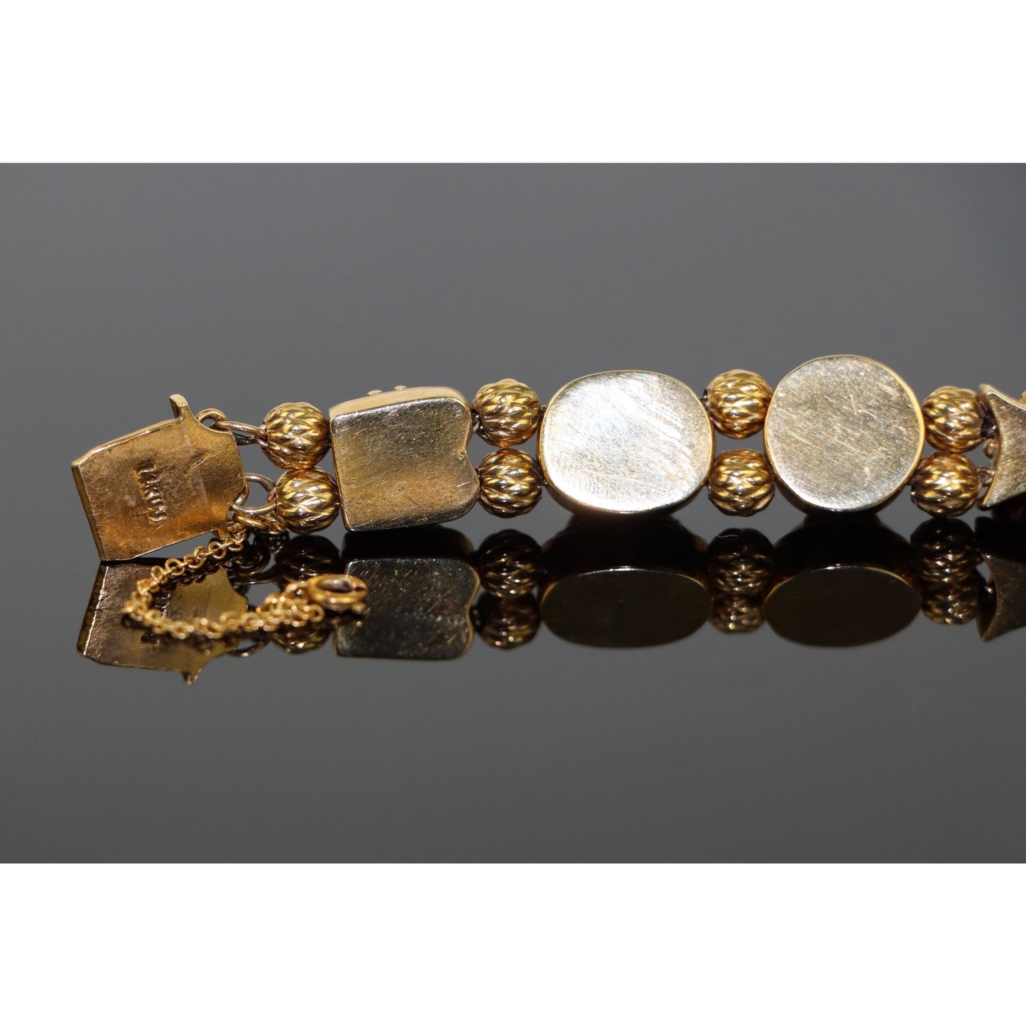 Vintage 14K Gold Multi-Gemstone Bracelet