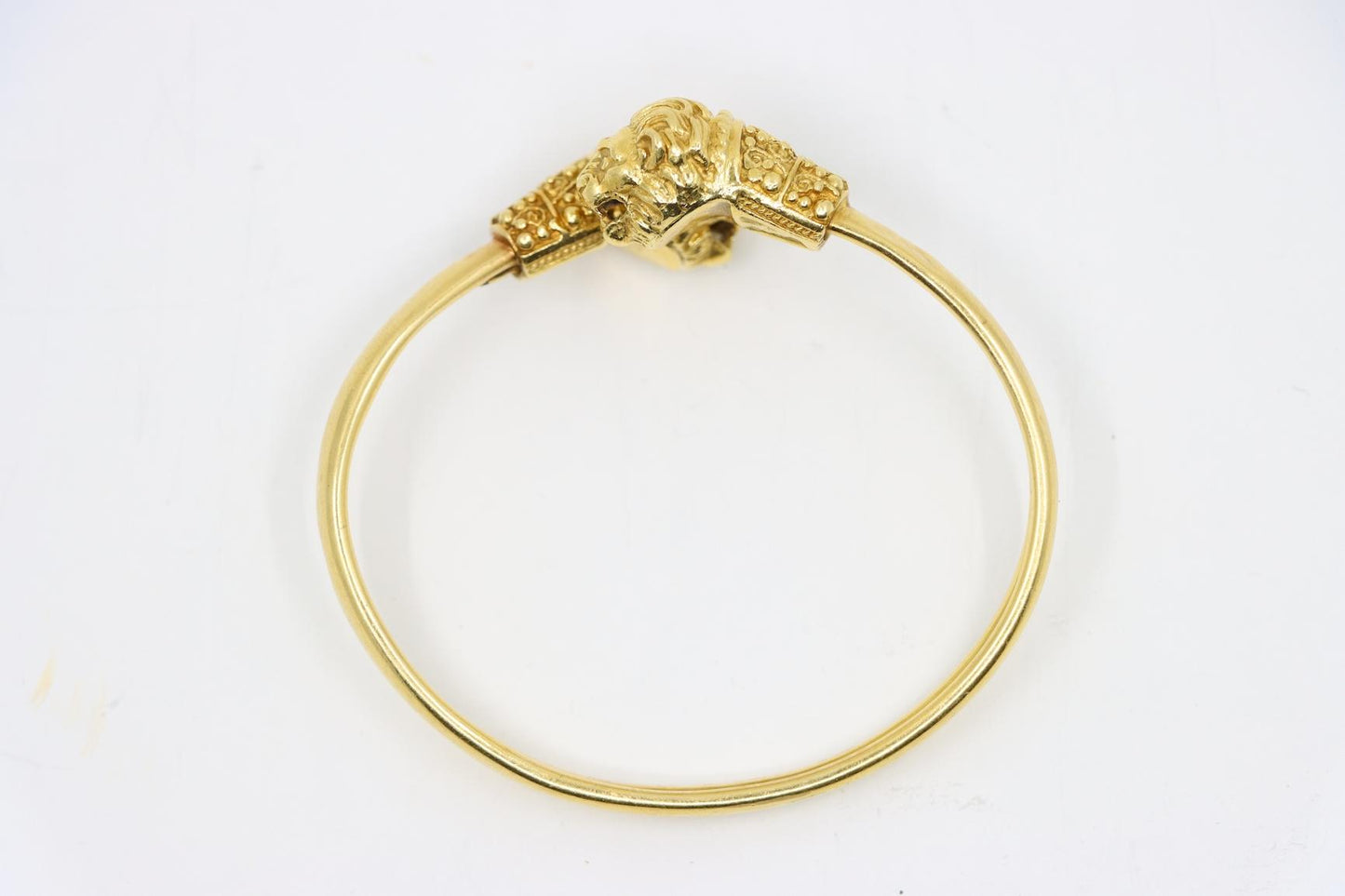 Attrib. Zolotas 18K Gold Lion Cuff Bracelet