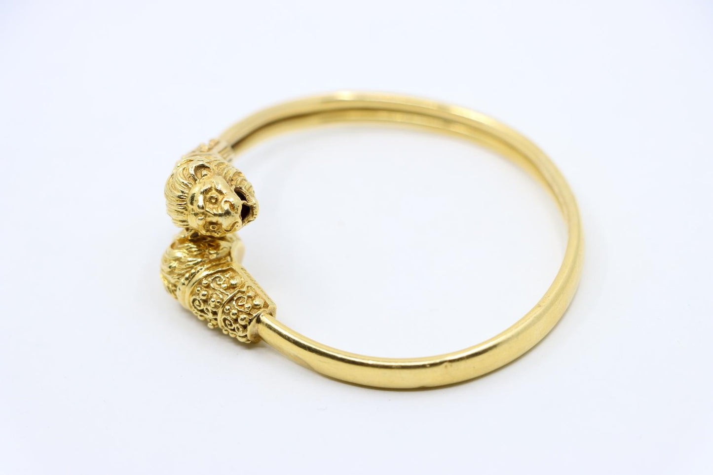 Attrib. Zolotas 18K Gold Lion Cuff Bracelet