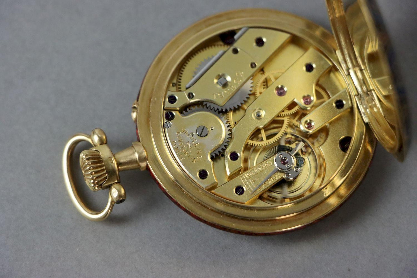 18K Gold Vacheron & Constantin Geneve Enamel Pocket Watch