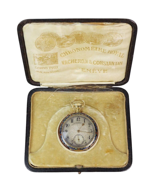 18K Gold Vacheron & Constantin Geneve Enamel Pocket Watch