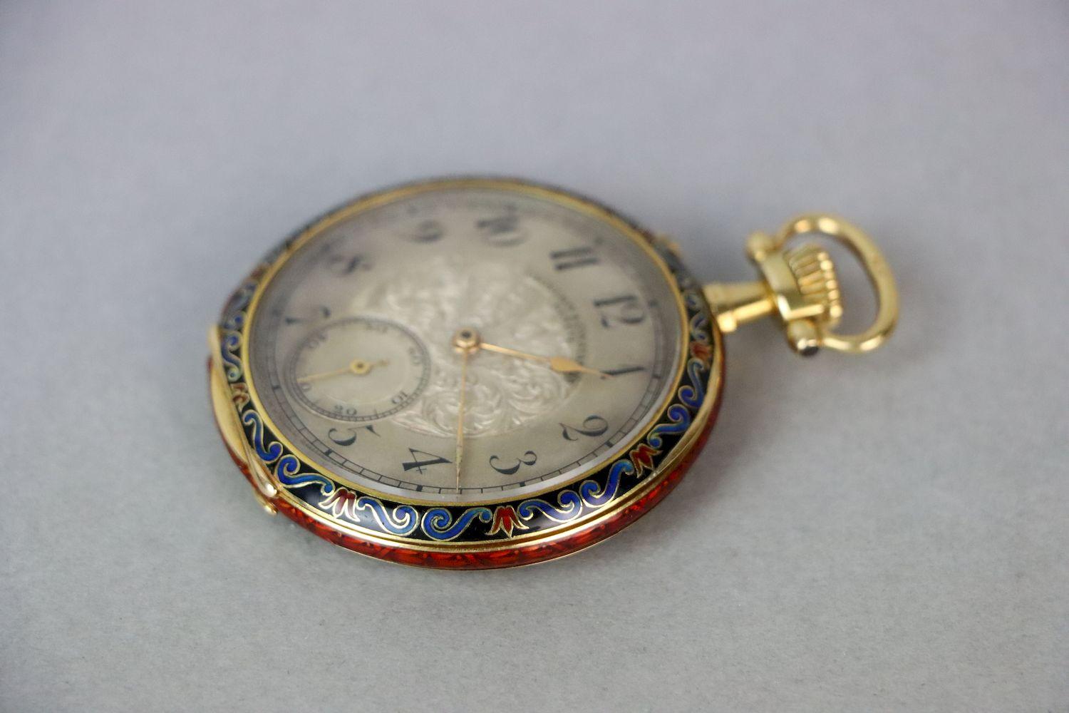 18K Gold Vacheron & Constantin Geneve Enamel Pocket Watch