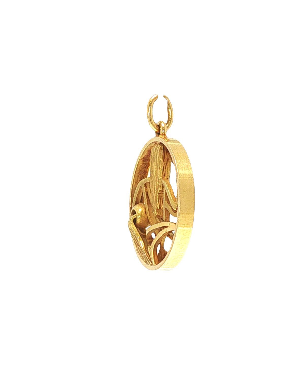 Vintage Gubelin Swiss 18K Gold Poseidon Pendant