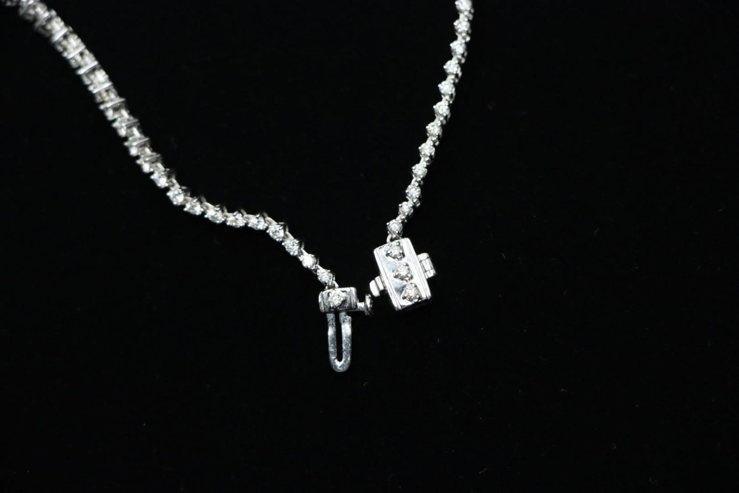 14K White Gold Diamond Necklace