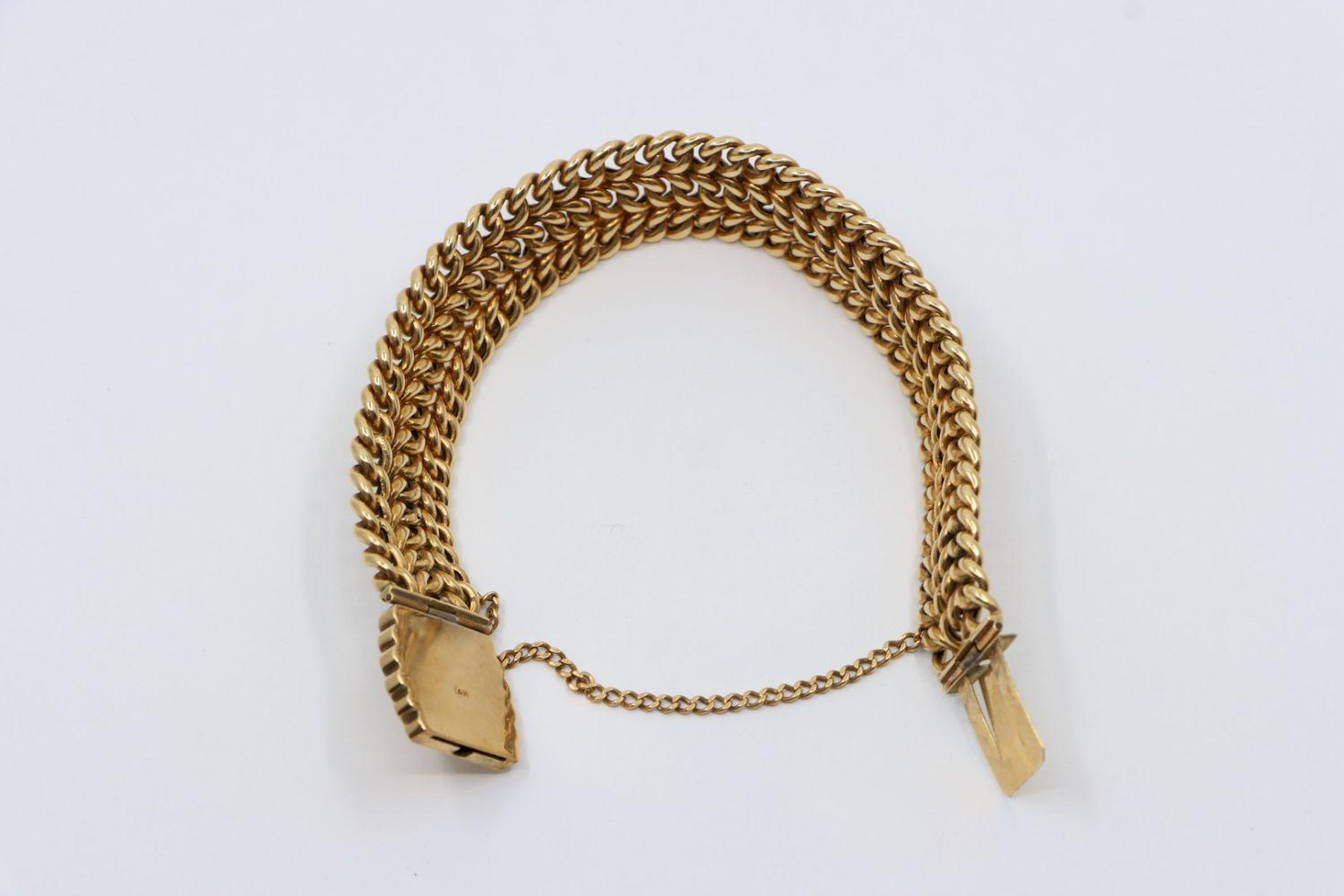 Victorian 1907's 14K Gold Weave Bracelet