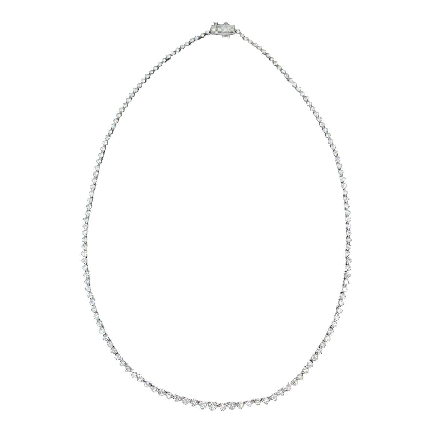 14K White Gold Diamond Necklace